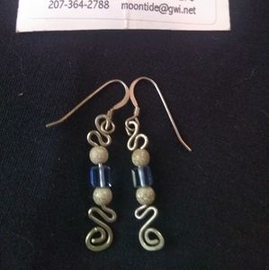 Vintage handcrafted sterling silver earrings